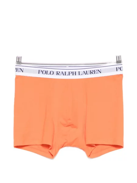 Hímzett rövid sneaker Polo Ralph Lauren narancsszínű