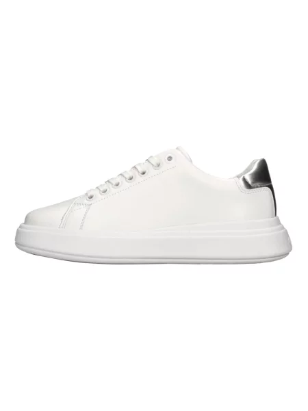 Trampki Calvin Klein sznurowane na platformie koronkowe białe