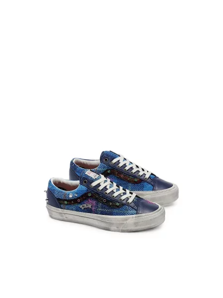 Sneakersy Vans Old Skool wełniane niebieskie