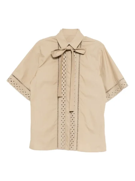 Cămașă Elie Saab cu broderie gri