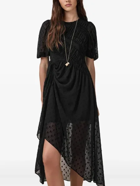 Rochie midi Allsaints până la genunchi de costum negru