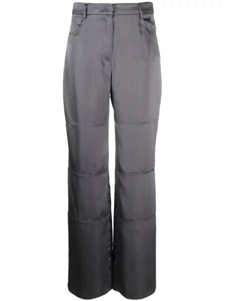 Satynowe spodnie Blanca Vita szare