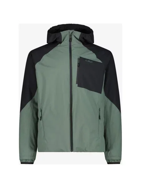 Kurtka z kapturem CMP Fix Hood HighLoft pastelowy niebieski 56 czarny