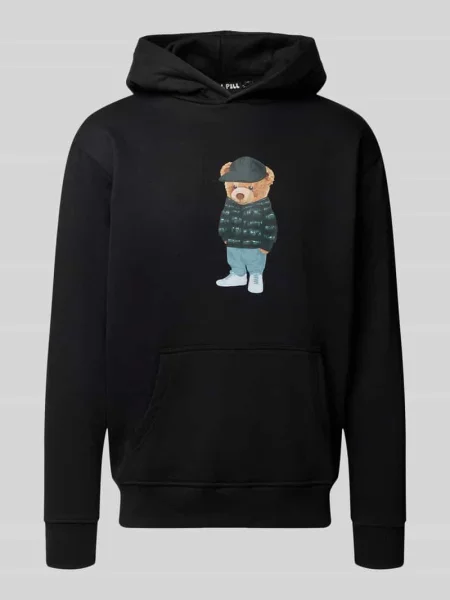 Bluza z motywem misia model Puffer Bear' Chill Pill czarna