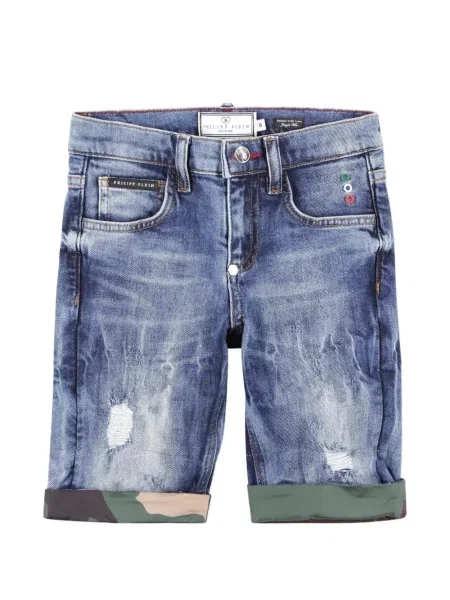 Szorty dziecięce Philipp Plein niebieskie