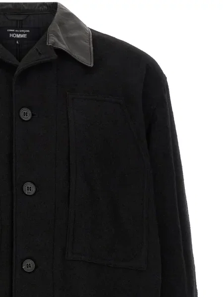 С яка кожено яке Comme Des Garçons Homme черно