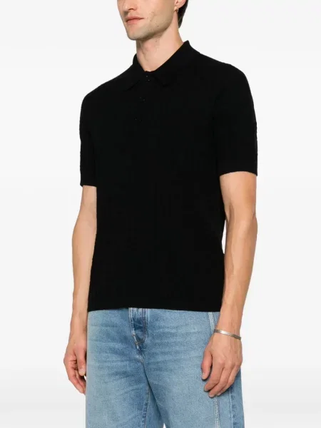Tricou polo Balmain tricotate negru