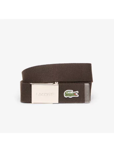 Curea Lacoste Woven Strap In Kit Belt Palmier Chine/Delft maro