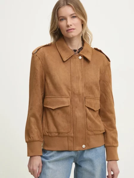 Яке Answear Lab преходен модел кафяво