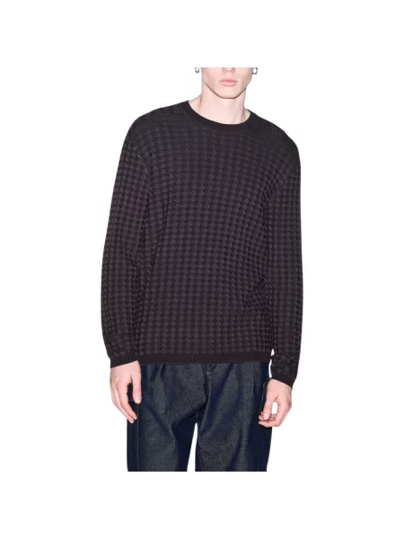 Armani Exchange pulover pentru bărbați cu vâscoză negru