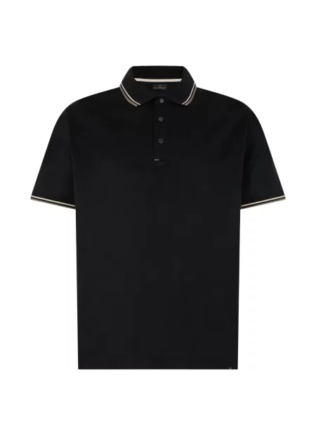Tricou polo Paul & Shark cu dungi negru