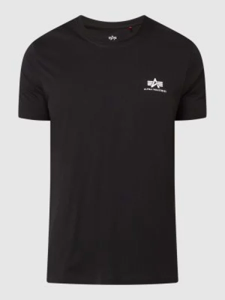 T-shirt z nadrukiem z logo model ‘Basic T’ Alpha Industries
