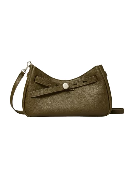 Top Tory Burch skórzany zielony