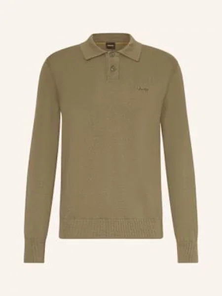 Boss Úpletová Polokošile Asac khaki
