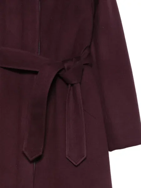Cu centură palton Norwegian Wool de lână violet