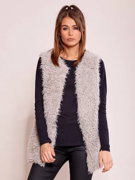 Vestă Fashionhunters gri