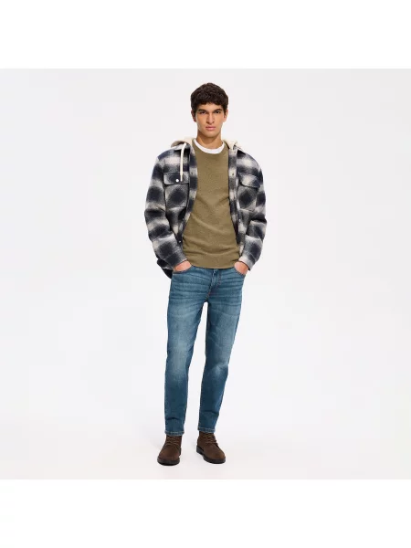 Reserved Slim cropped farmer indigo jeans