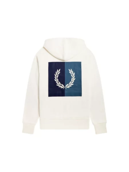 Bluza z kapturem Fred Perry z kapturem biała