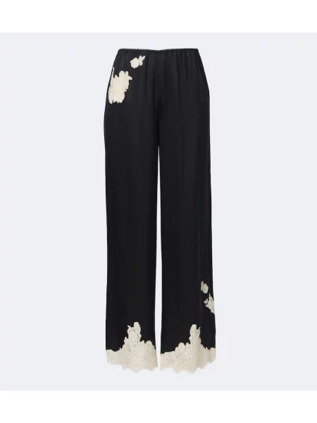 Pantaloni Dôen din satin negru