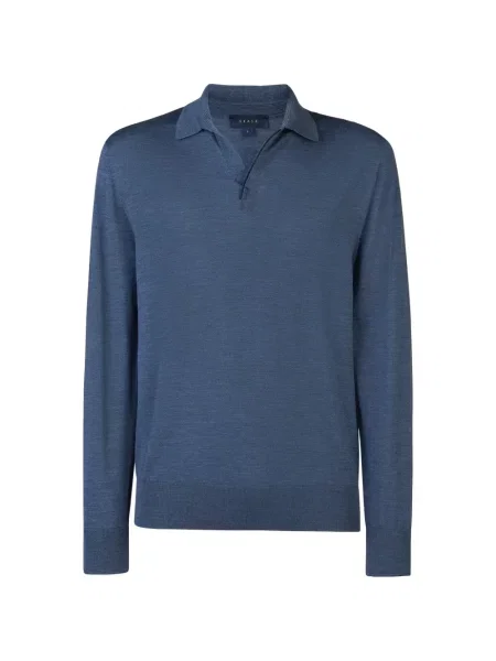 Lung tricou polo Sease albastru