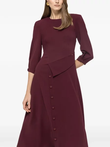 Rochie midi Nissa până la genunchi de costum roșu