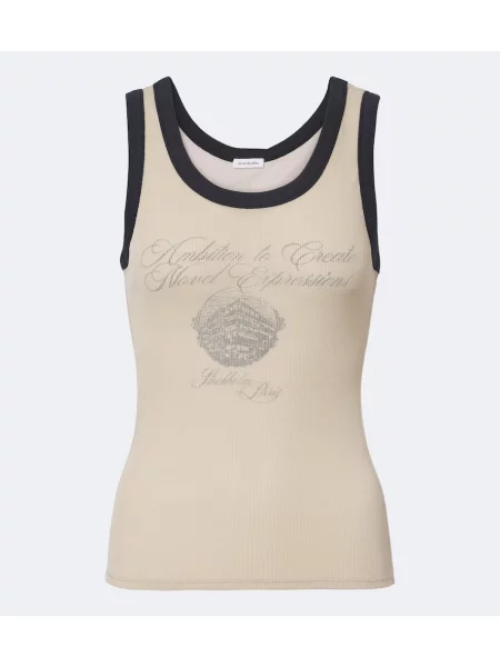 Top Acne Studios tricotate cu imagine bej