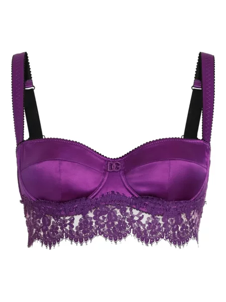 Сутиен Dolce & Gabbana с дантела виолетово