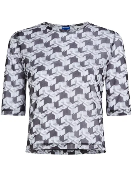 Top Karl Lagerfeld Jeans cu imagine transparente