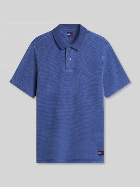 Koszulka polo o kroju relaxed fit z czystej bawełny Tommy Jeans niebieska