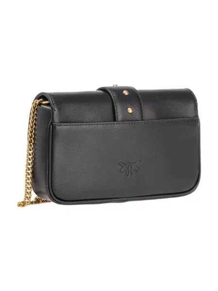 PINKO Torebki Kobieta ONE SIZE Skóra Pocket Love Bag One Simply czarny