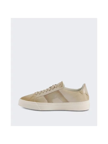 Sneakersy Santoni skórzane beżowe