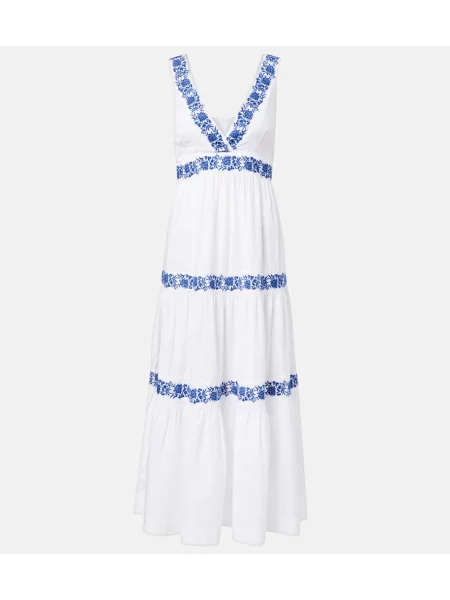 Rochie maxi Heidi Klein cu broderie de costum alb