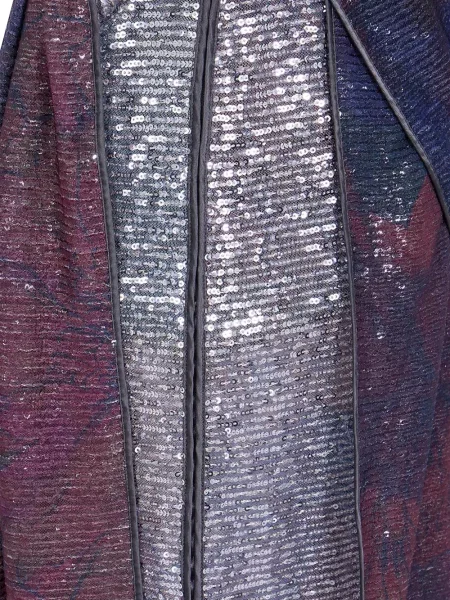 Drapované maxi sukně Maison Margiela s potiskem modré