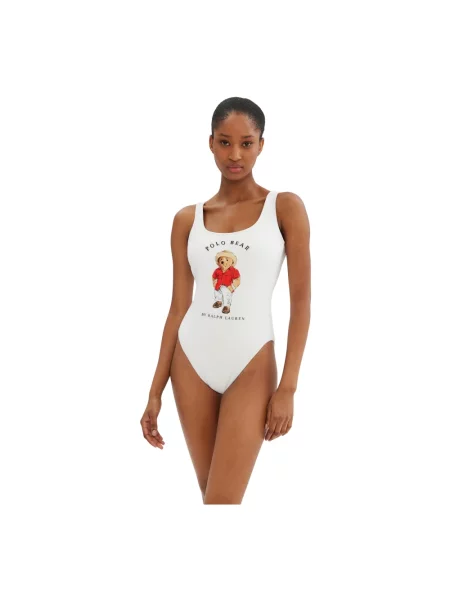 Stroj jednoczęściowy Polo Ralph Lauren biały