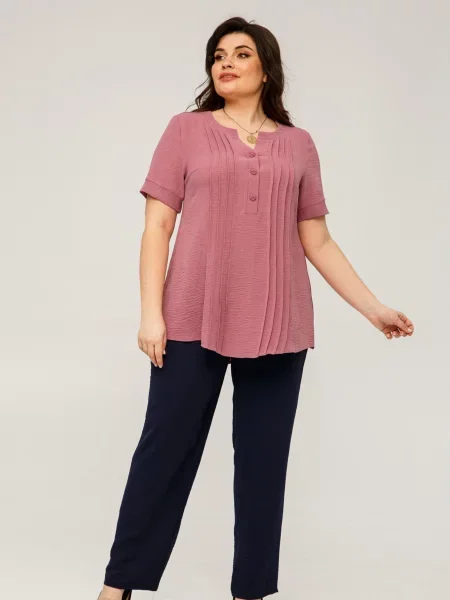 Туніка All Posa світло-рожевий креп рожева