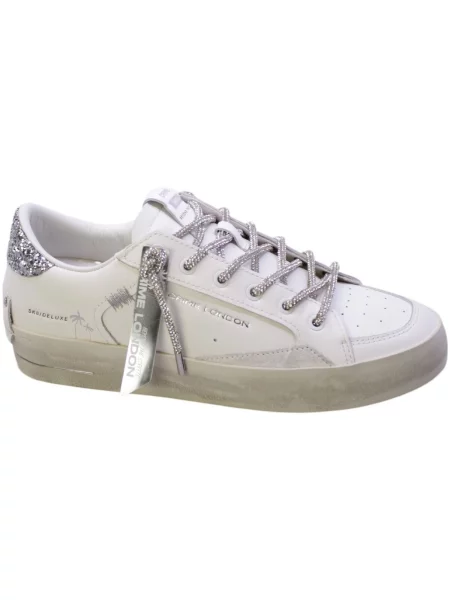 Pantofi Crime London din piele alb