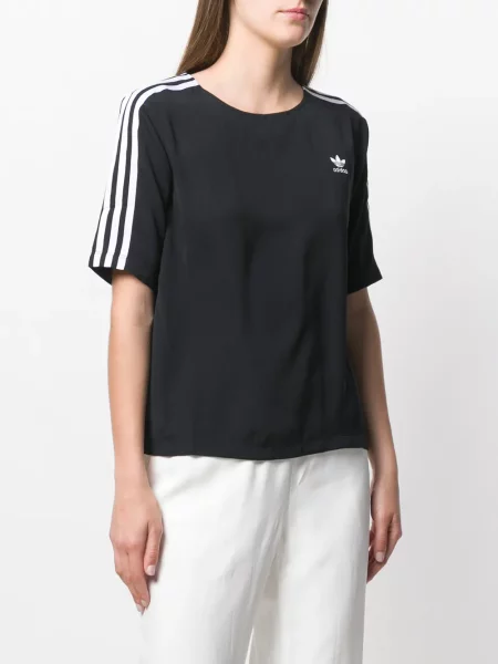 Tricou Adidas cu dungi negru