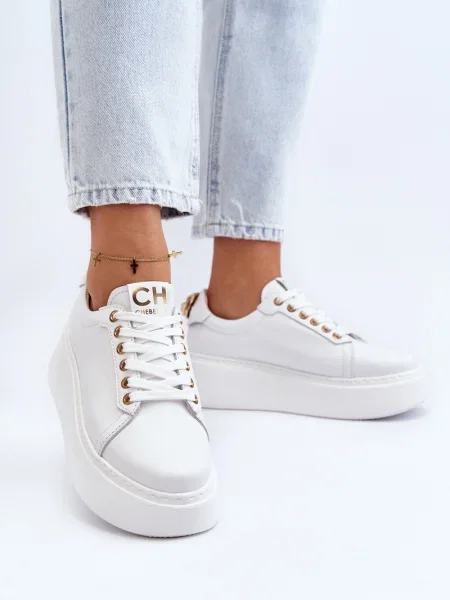 Kožené tenisky Chebello na platformě
