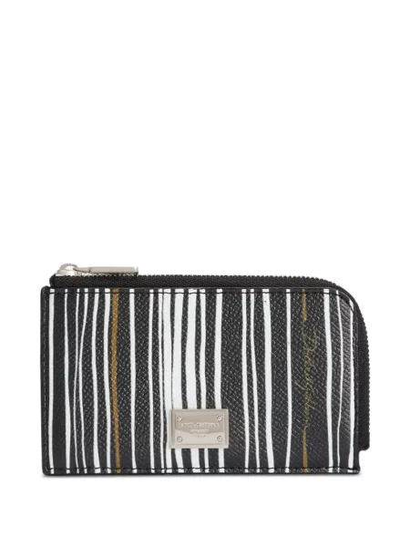 Dryžuotas raštuotas piniginė Dolce & Gabbana juoda