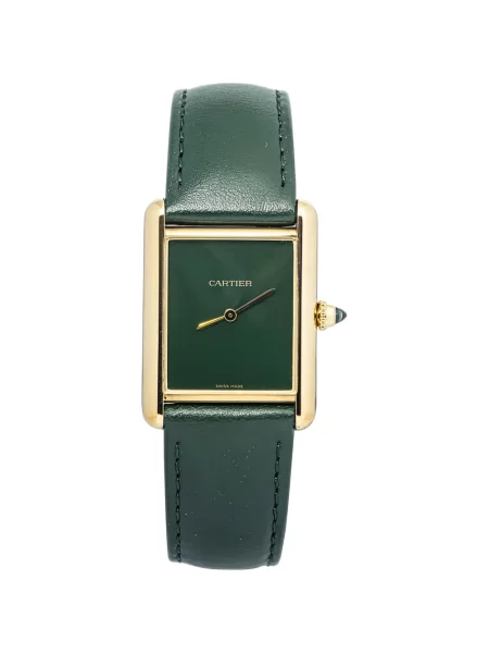Часовник Cartier зелено