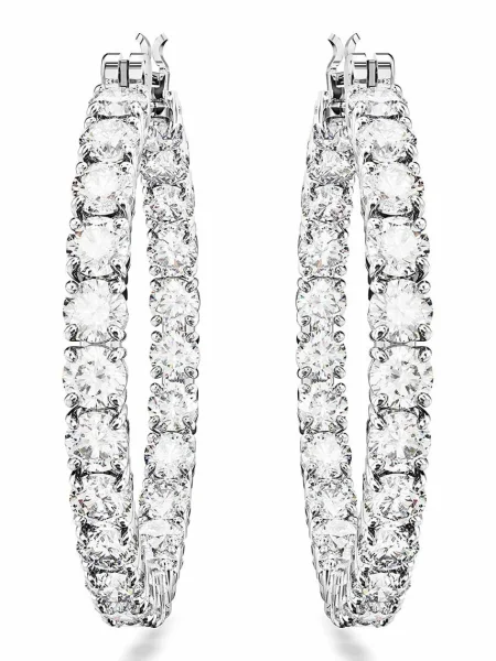 Swarovski Cercei argintiu / transparent albastru