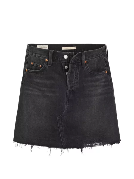 Fusta mini Levi's® zdrențuiți negru