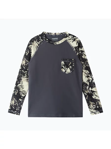 Gyerek úszó hosszú ujjú felső Reima Kroolaus soft black. Méret: cm fekete