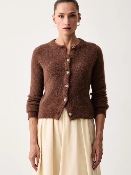 Marella cardigan pentru femei cu lână MLLVOLTA maro