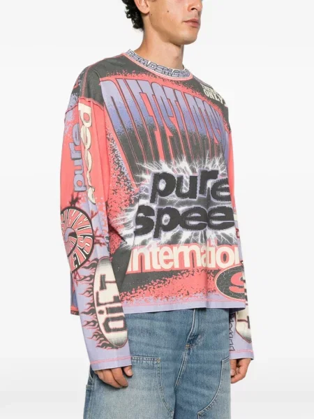 Lung tricou Diet Starts Monday cu imagine roșu