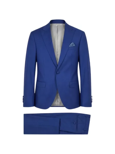 Costum Paoloni cu rever albastru