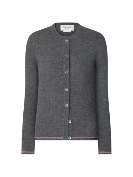 Cardigan Thom Browne de lână gri
