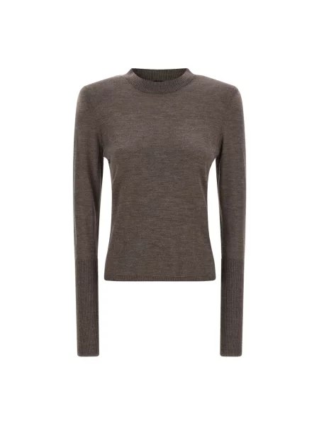 Sweter Pinko wełniany brązowy