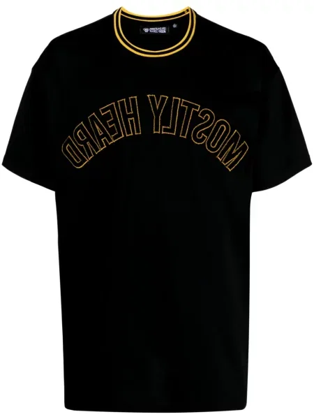 Tricou Mostly Heard Rarely Seen cu broderie negru
