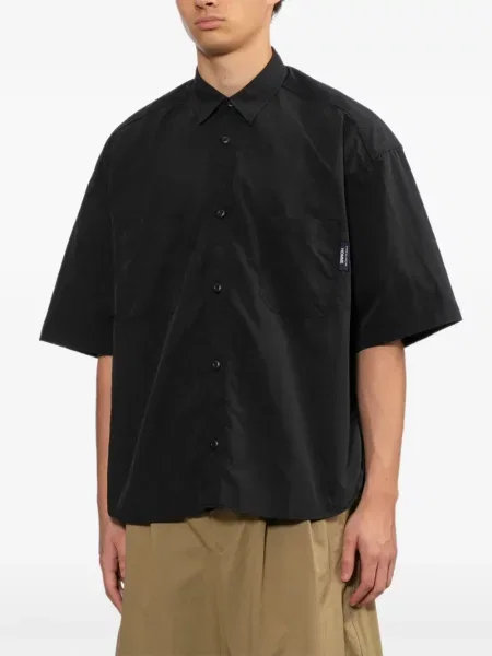 Košile s krátkým rukávem Comme Des Garçons Homme s krátkými rukávy s kapsami na rukávech černá